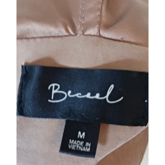 Beceel Light Weight Tan Suede-Like Jacket Women's Size Medium - Picture 5 of 8